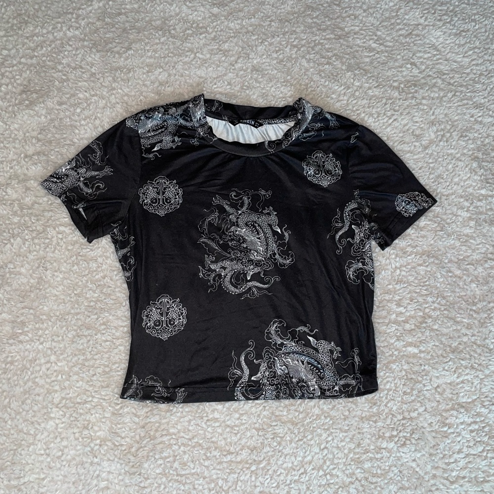 Shein Graphic Crop Top
